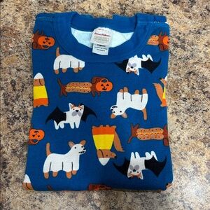 Hanna Andersson Organic Cotton Pajama Top Halloween Dogs Size 10